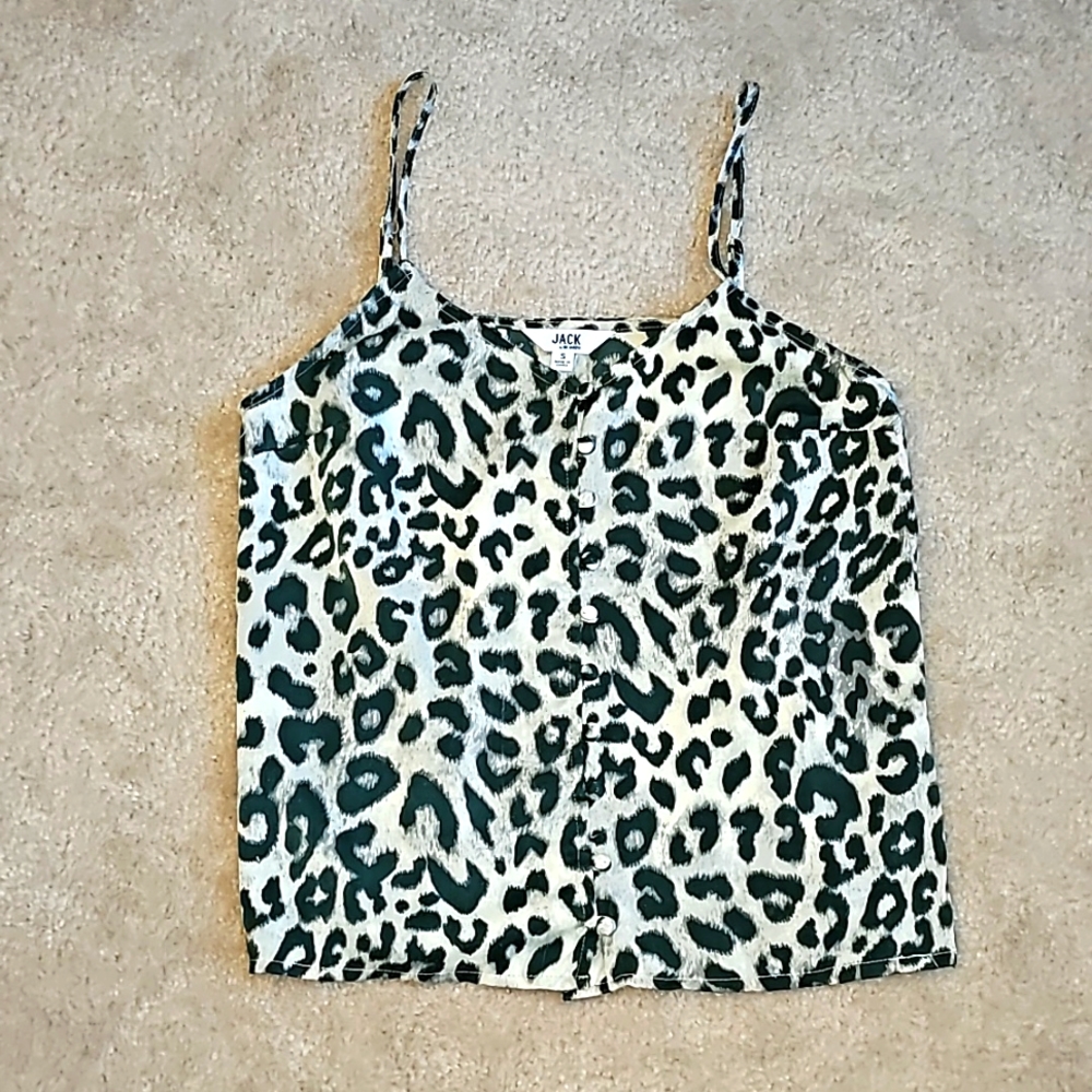 Jack by BB Dakota Small Leorard Shirt with Adjustable Straps wore once